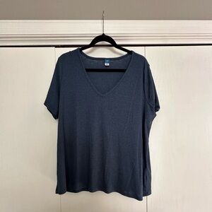 Old Navy Luxe Blue Ribbed Top